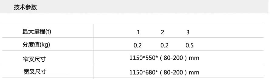 電子叉車秤參數(shù)