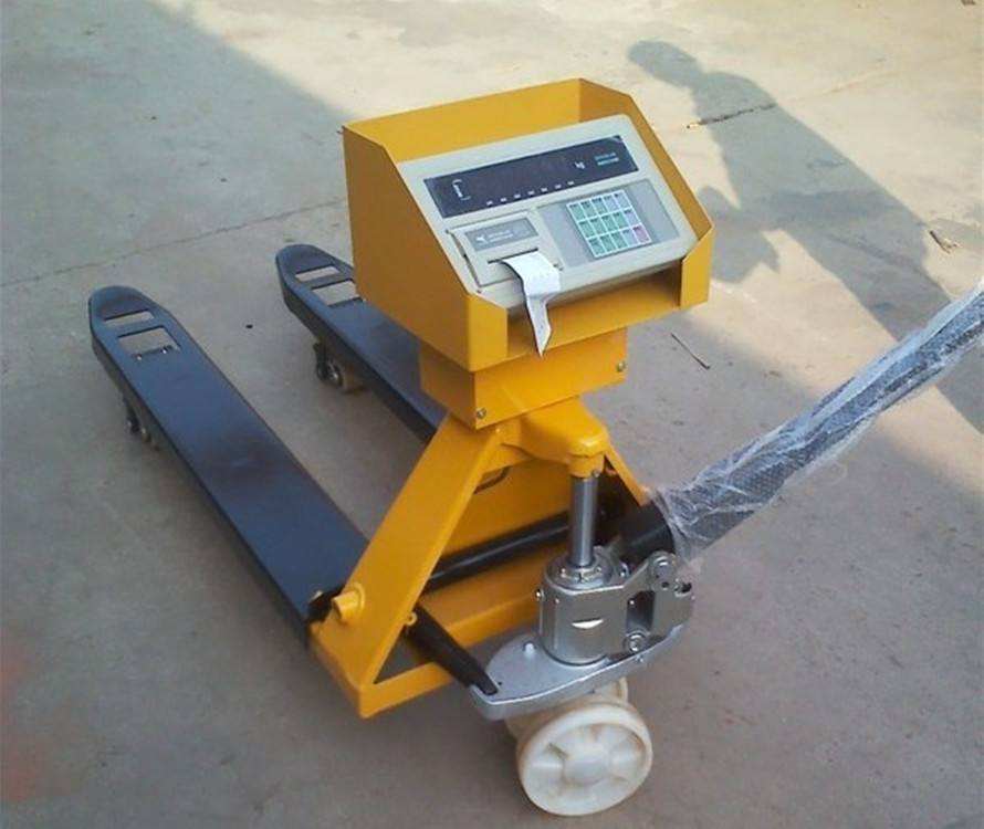 手動(dòng)叉車秤2噸帶打印價(jià)格 2t叉車電子磅